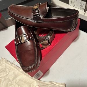 Salvatore Ferragamo Sardegna Driver Loafers and belt